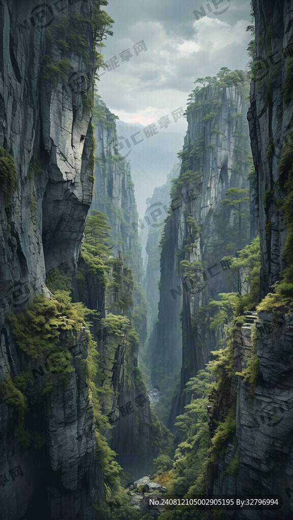 悬崖峭壁山水