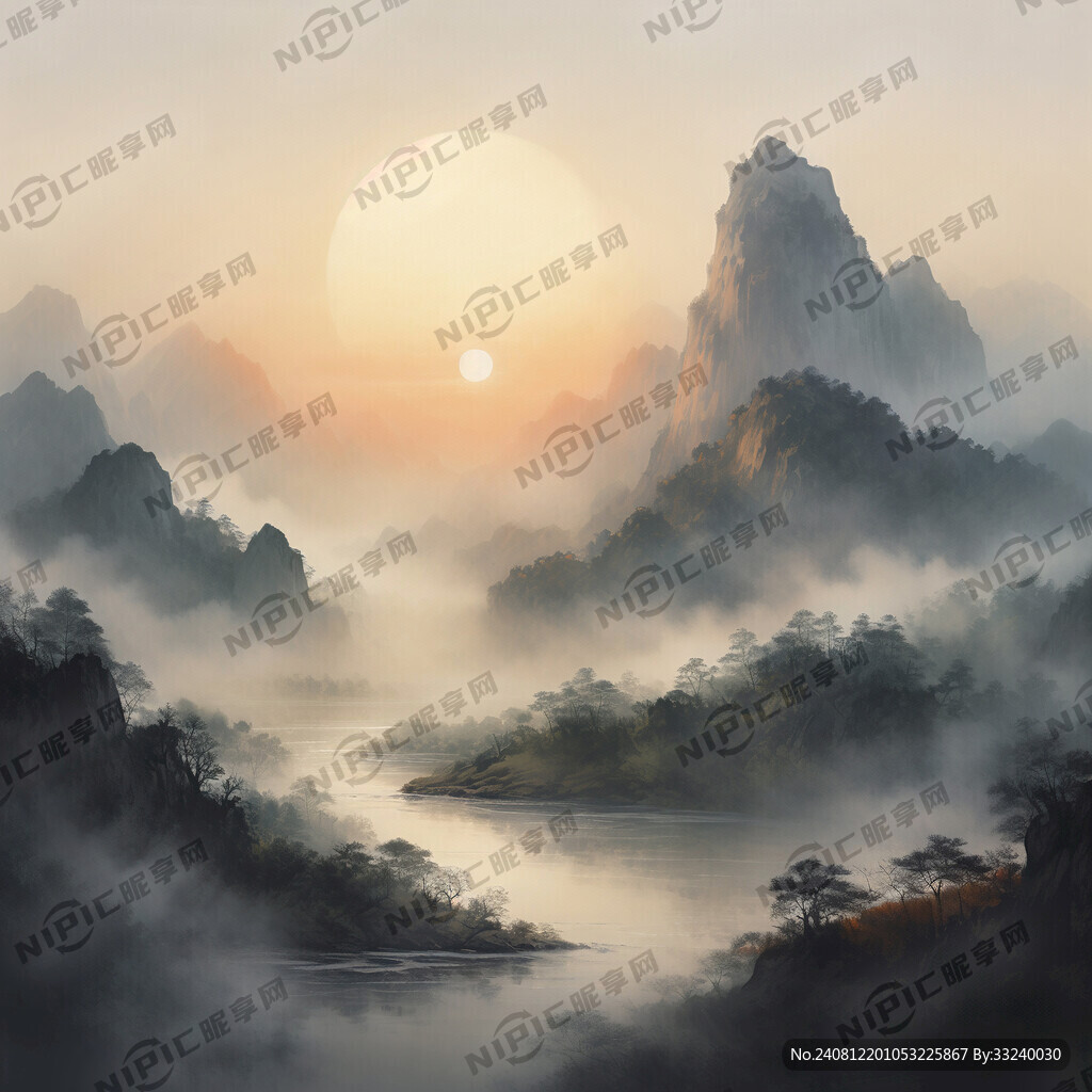 山水画 国画 国画山水