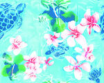小碎花 热带花 扎染花 乌龟