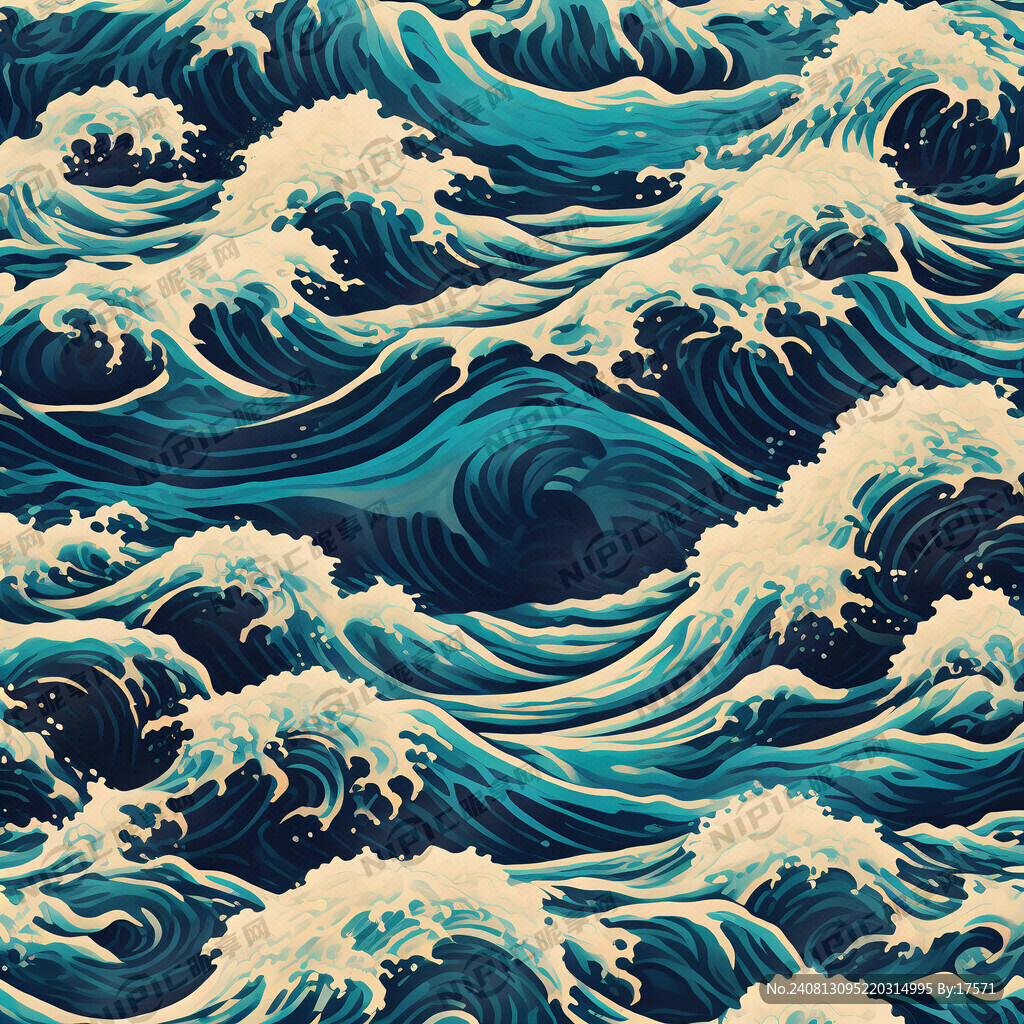 海洋波浪图案