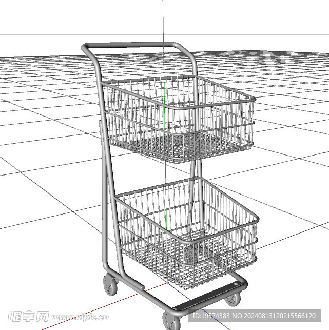 C4D模型 购物车