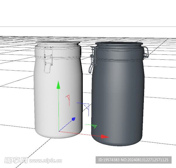 C4D模型 密封罐