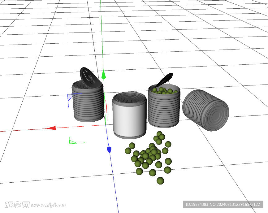 C4D模型 罐头
