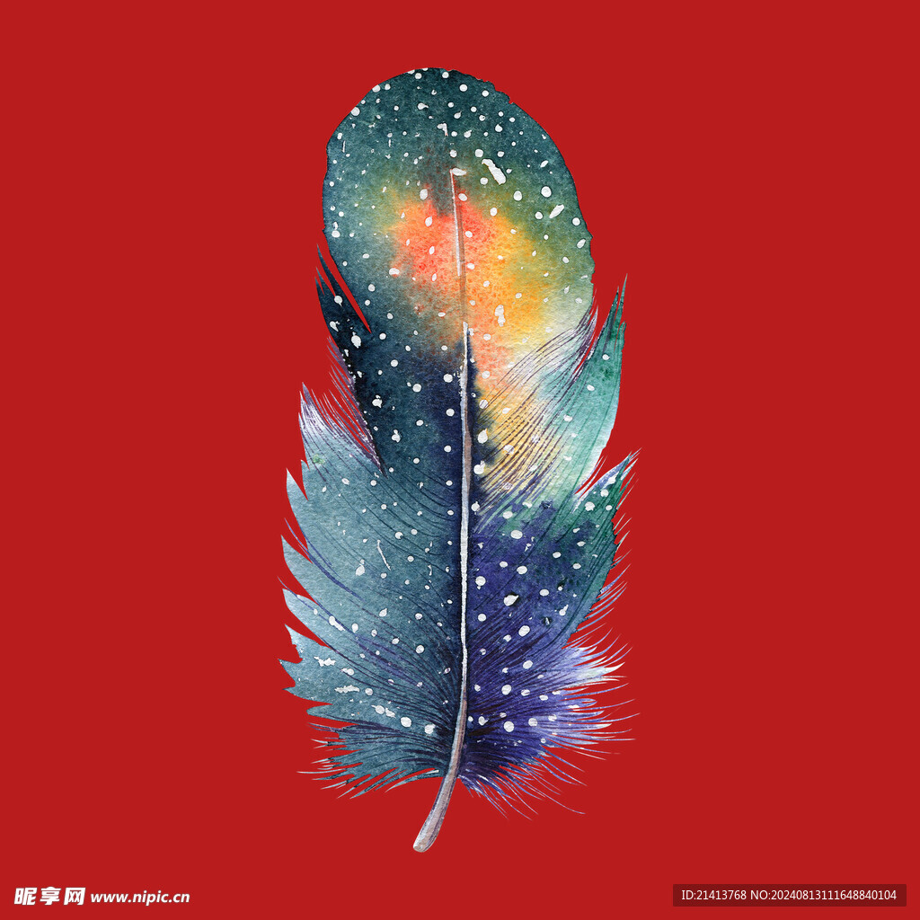彩色羽毛素材 