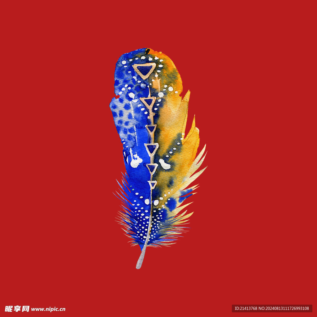 彩色羽毛素材 