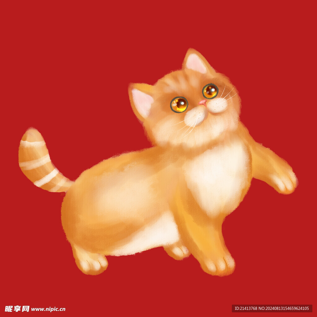 手绘卡通小猫