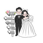 婚礼迎宾牌 人像立牌 婚礼指示
