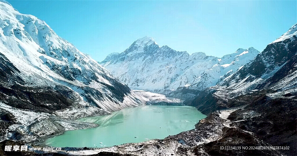 新西兰南岛雪山冰川风光