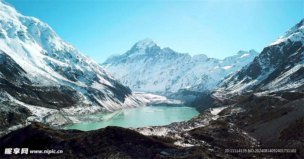 新西兰南岛雪山冰川风光