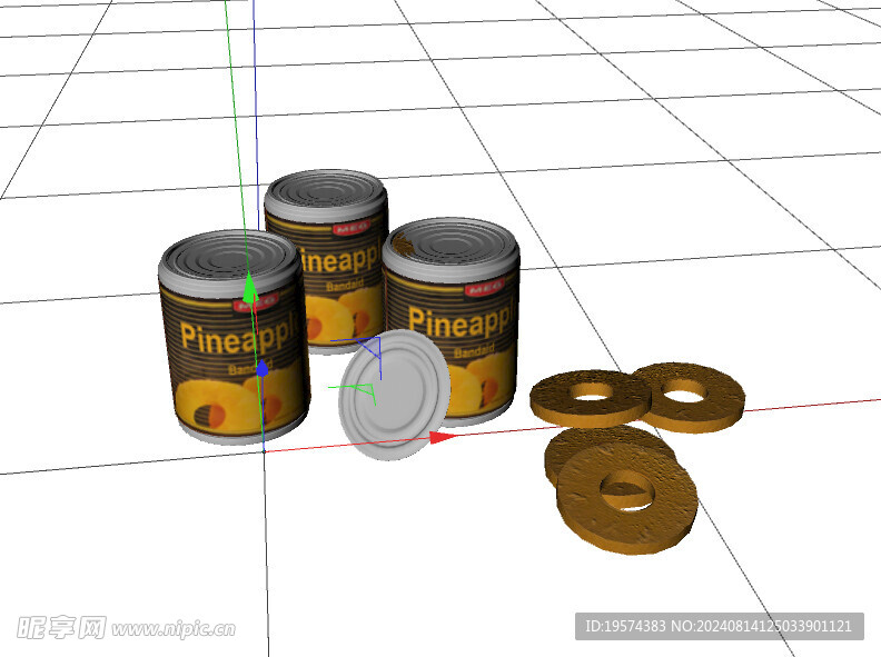 C4D模型 罐头