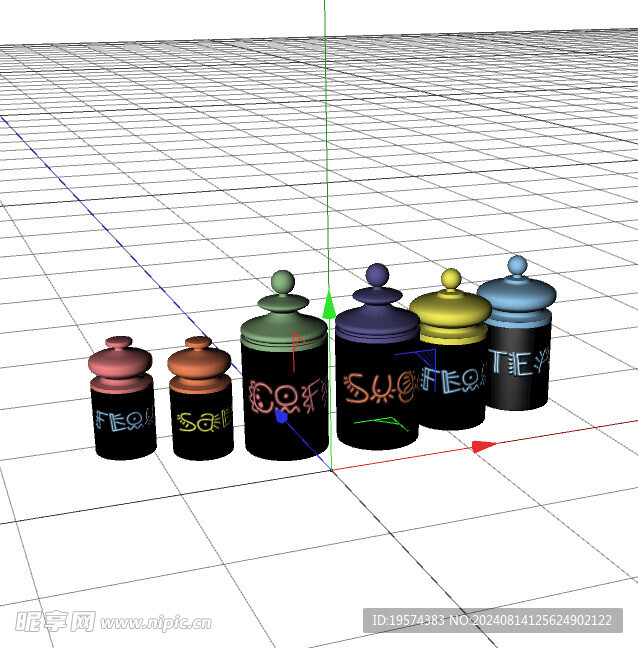 C4D模型 罐子