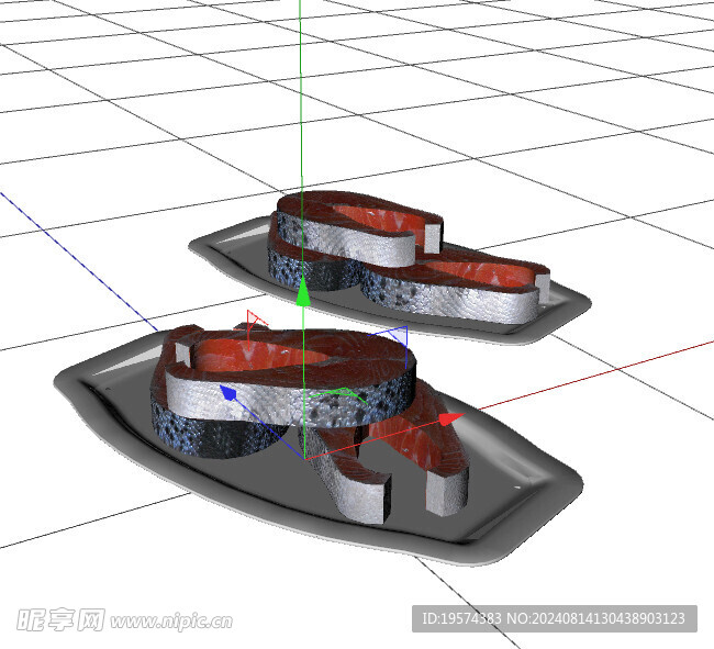 C4D模型 三文鱼