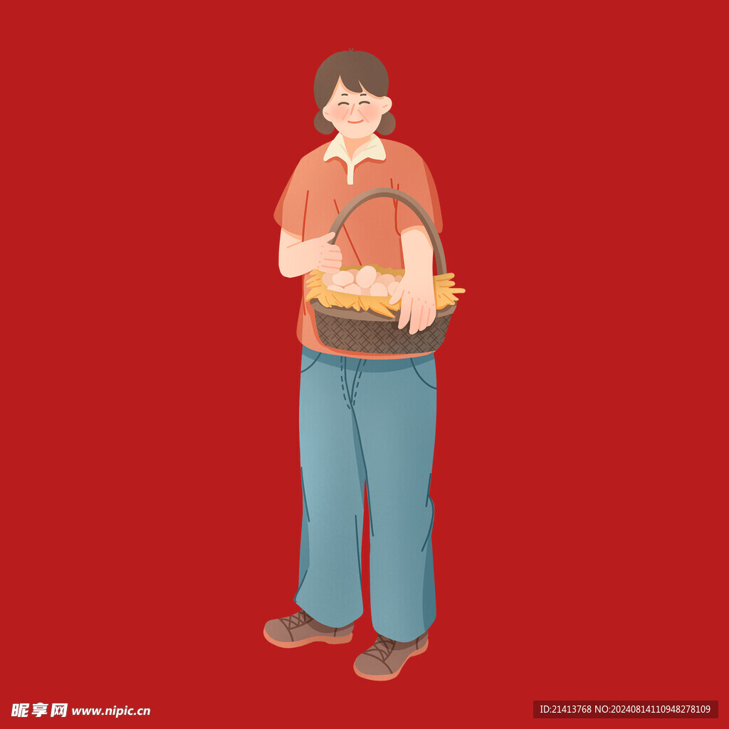 手绘卡通农民