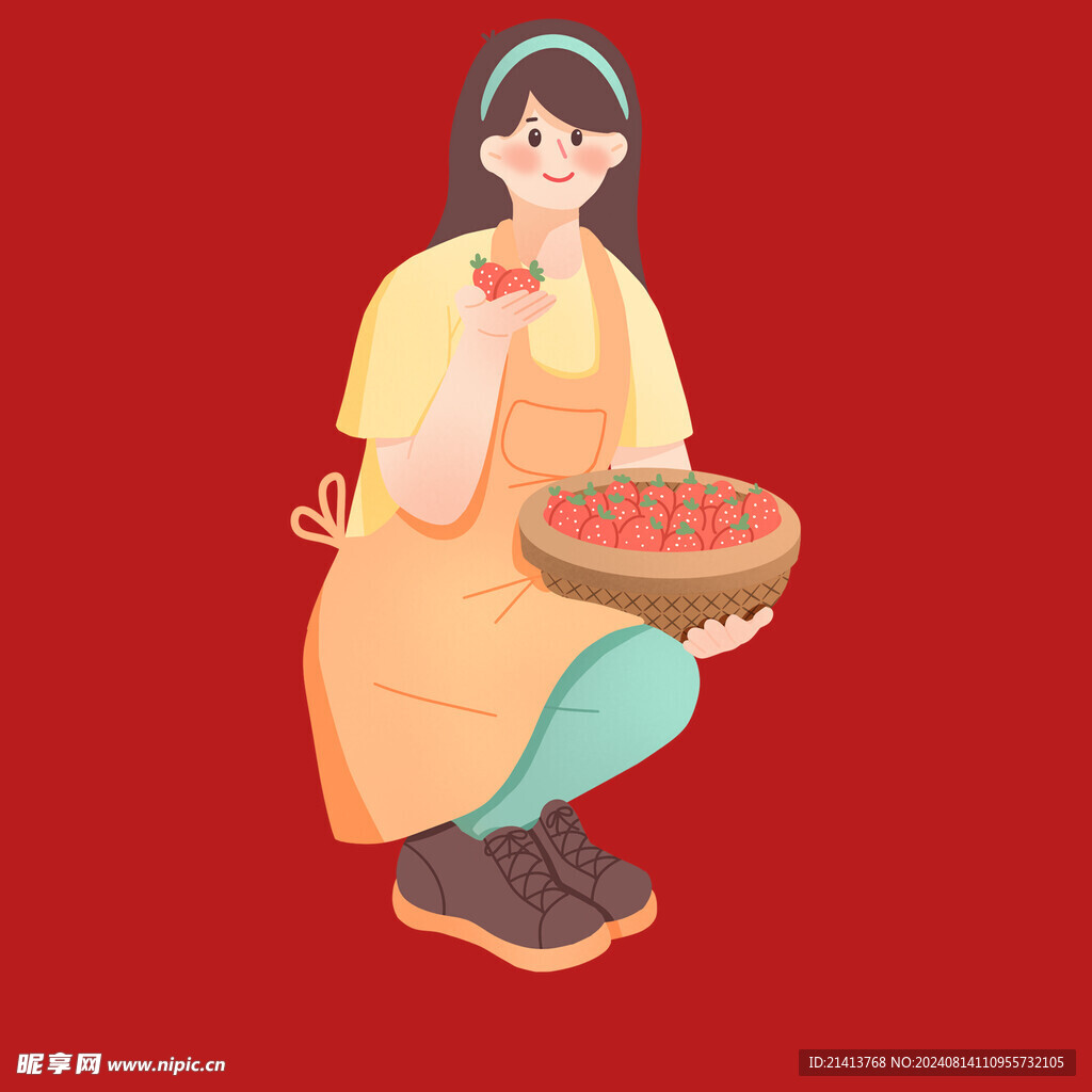 手绘女孩女人 