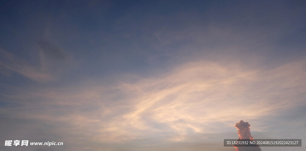 夕阳 天空 蓝天 云