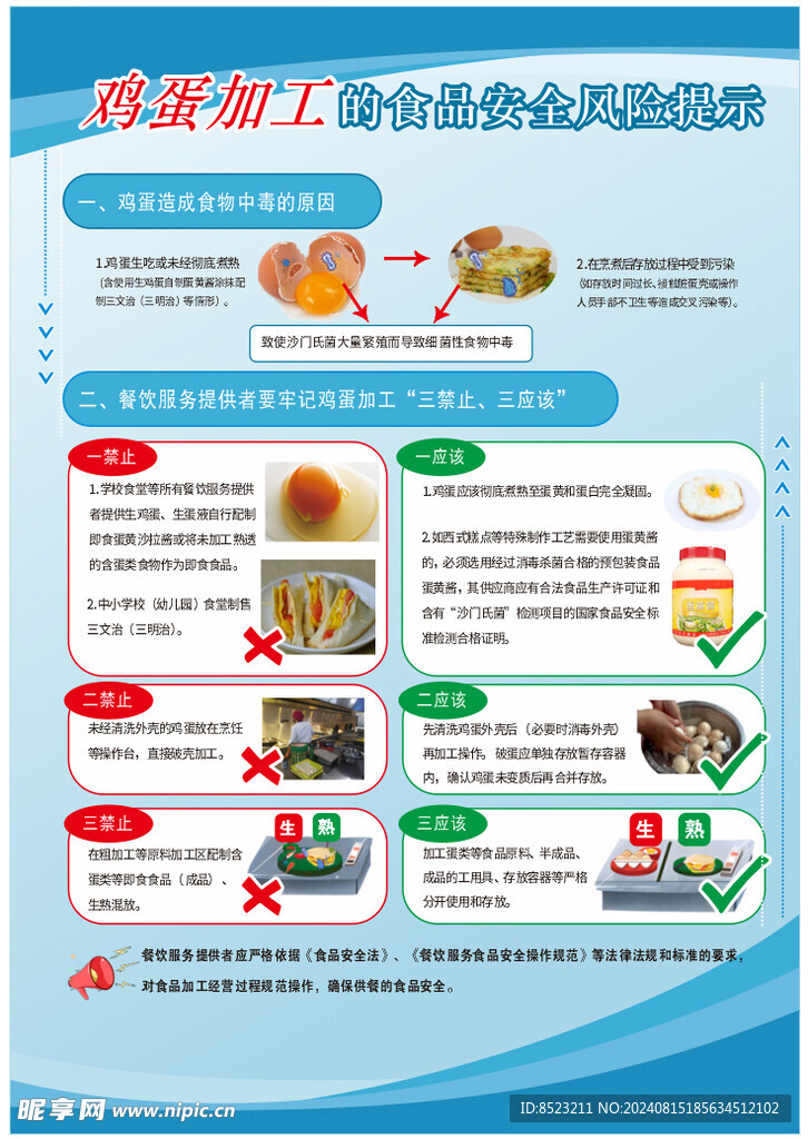 鸡蛋加工的食品安全风险提示