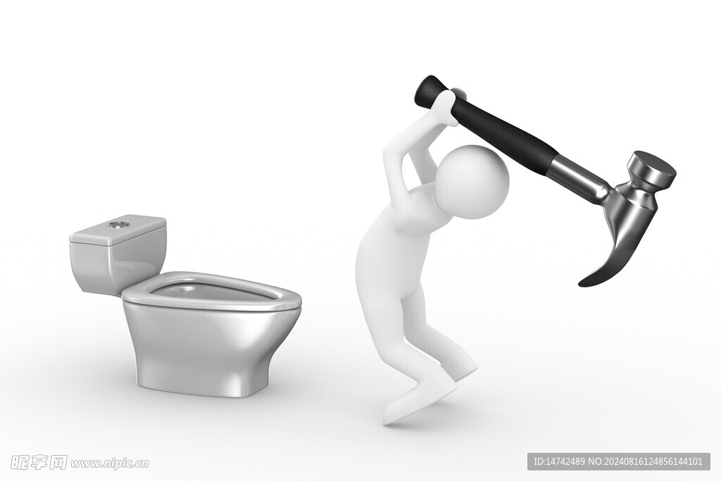 拿工具的3D小人
