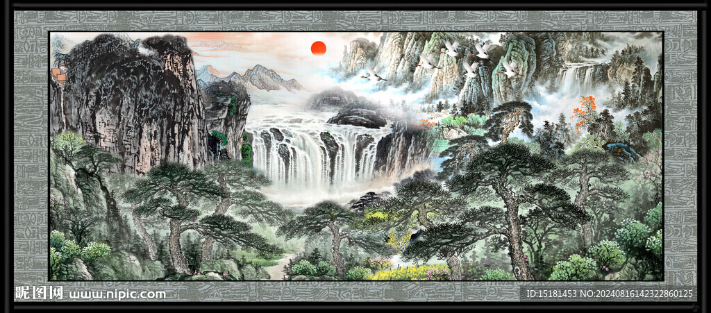 山水画国画 