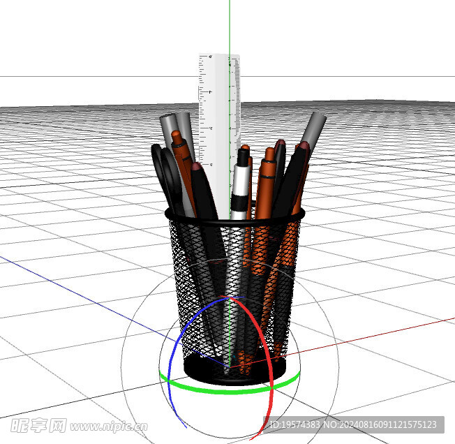 C4D模型 笔筒