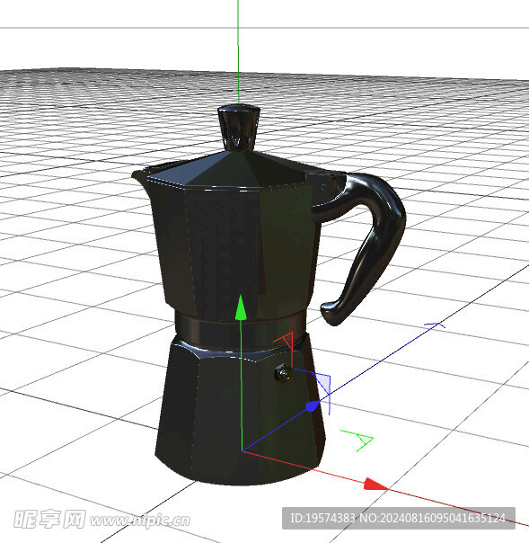 C4D模型 咖啡壶