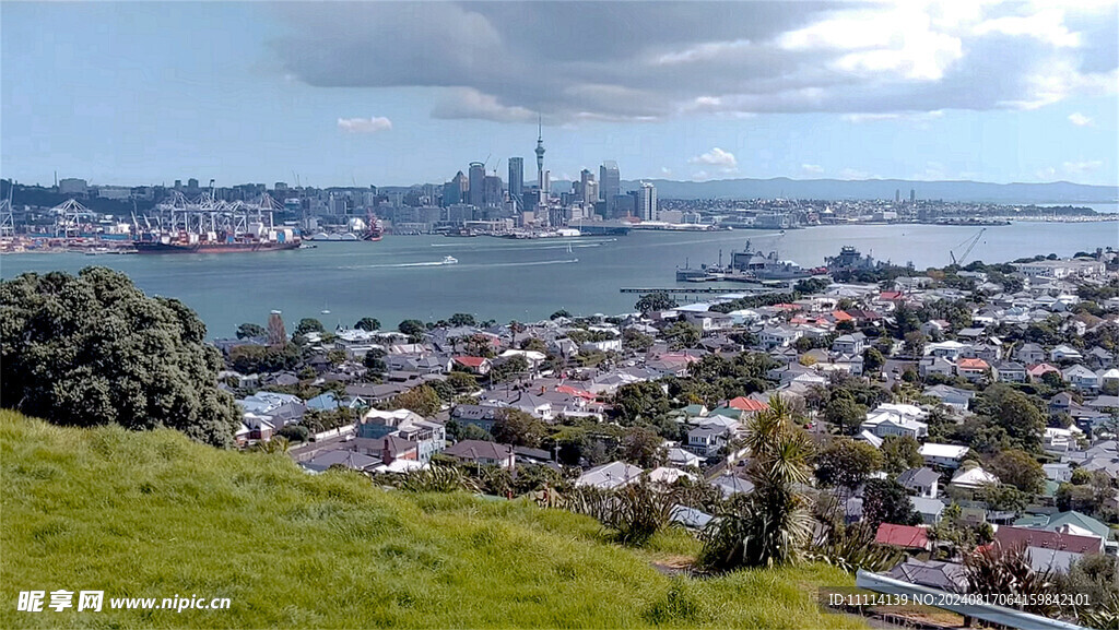 远眺奥克兰城市风景