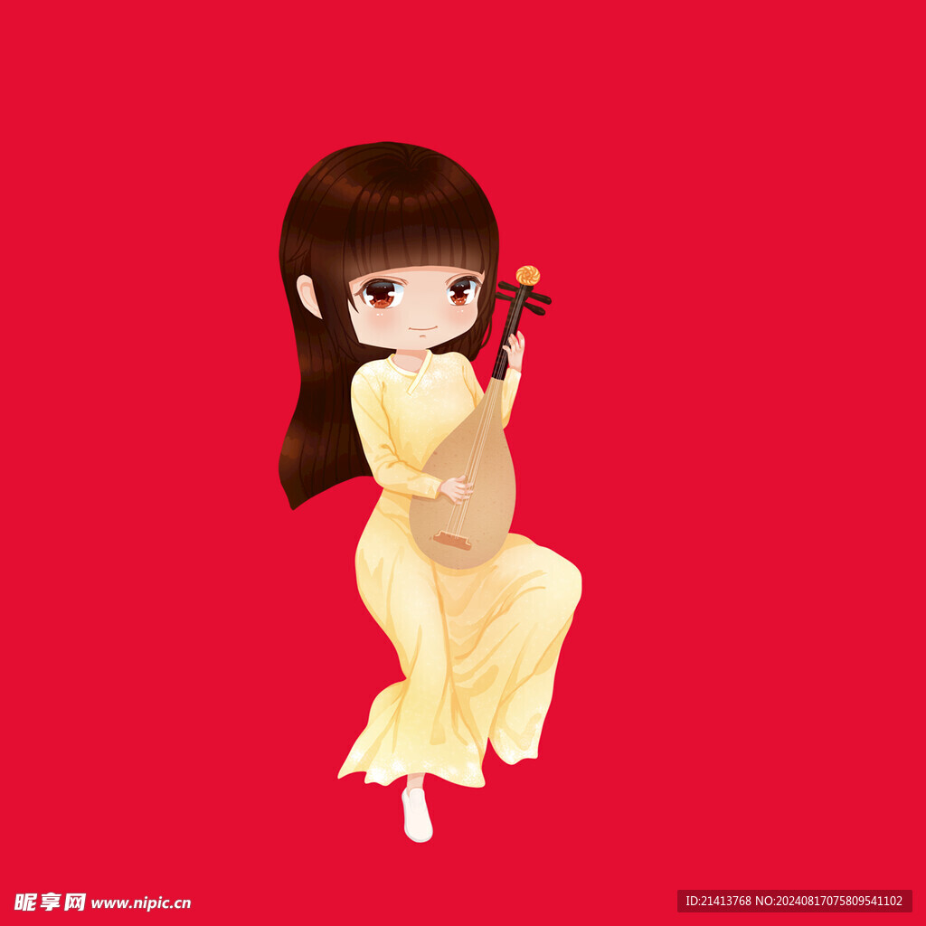 手绘女孩女人