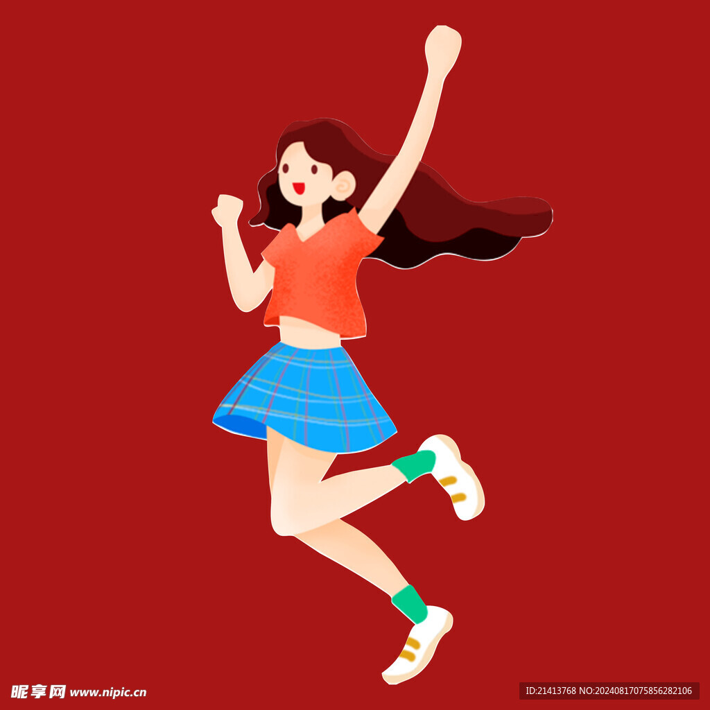 手绘女孩女人