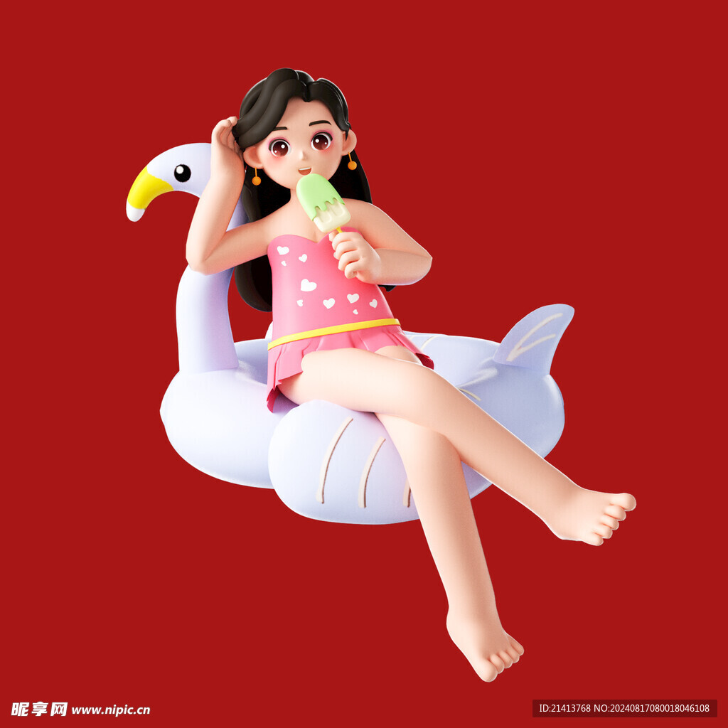 手绘女孩女人