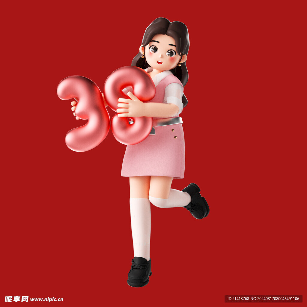 手绘女孩女人