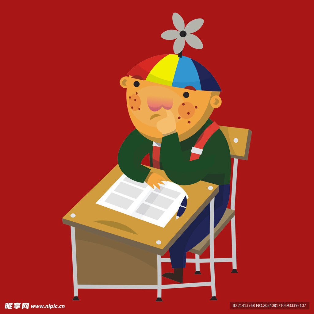手绘卡通学生