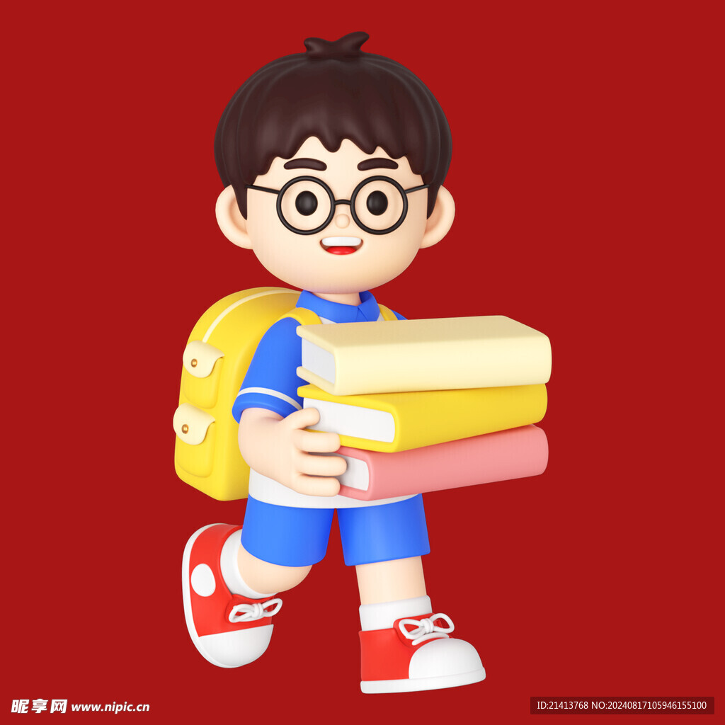 手绘卡通学生