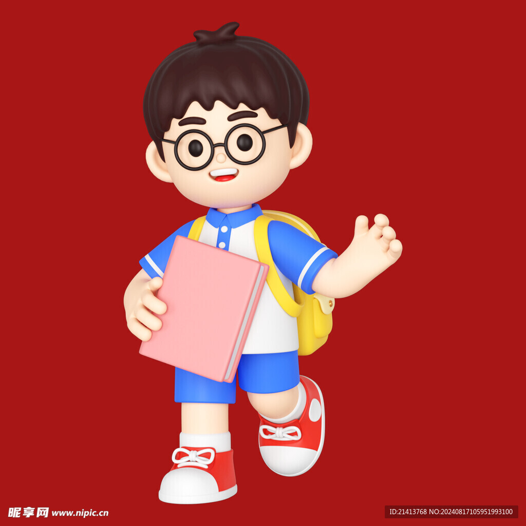 手绘卡通学生