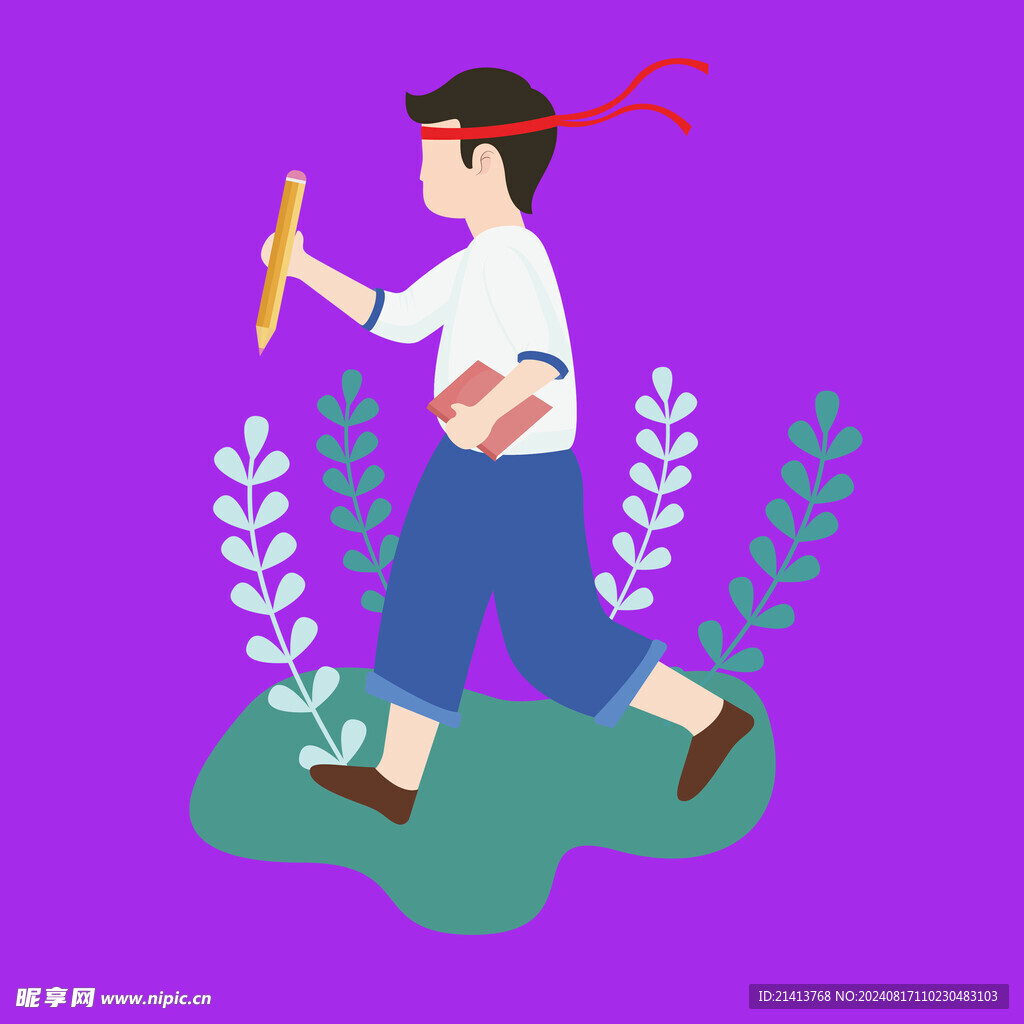 手绘卡通学生