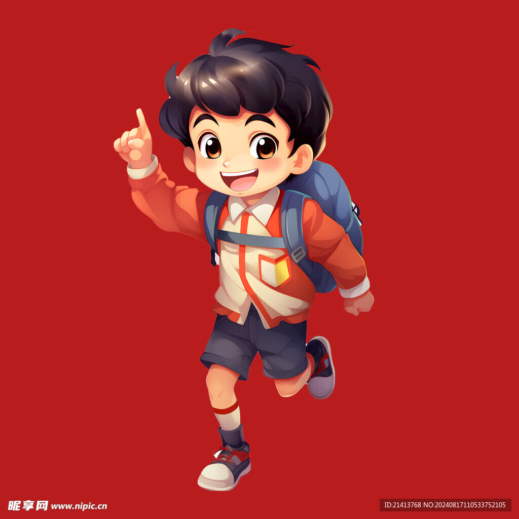 手绘卡通学生
