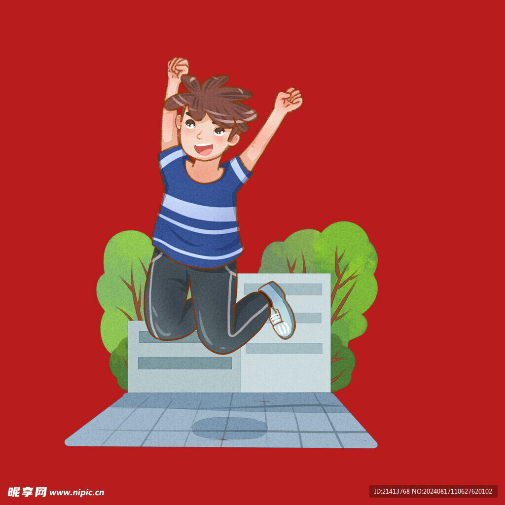 手绘卡通学生