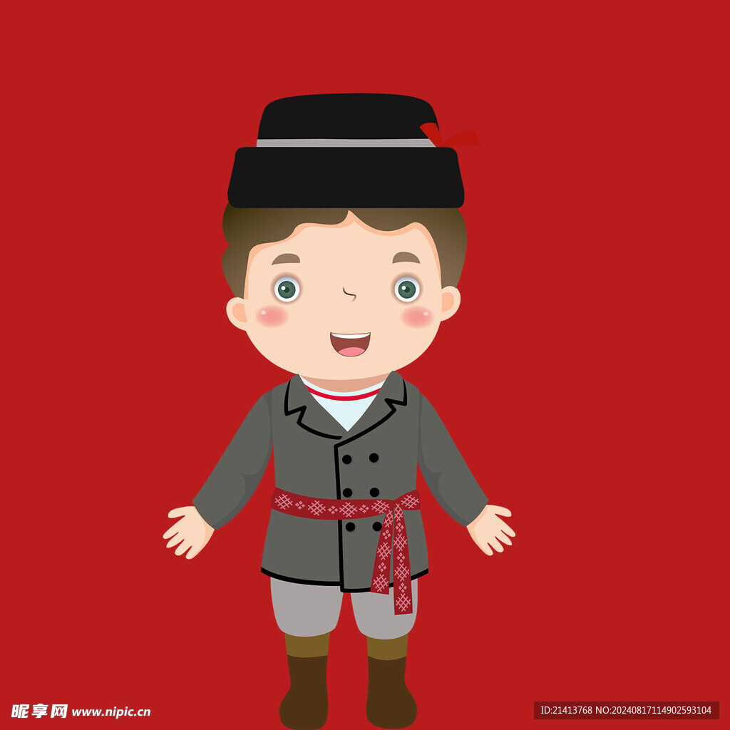 手绘儿童男孩