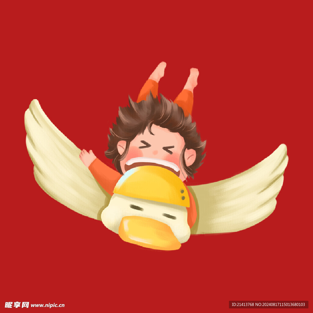 手绘儿童男孩