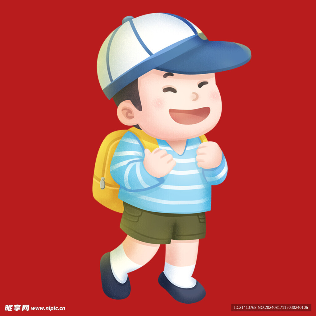 手绘儿童男孩