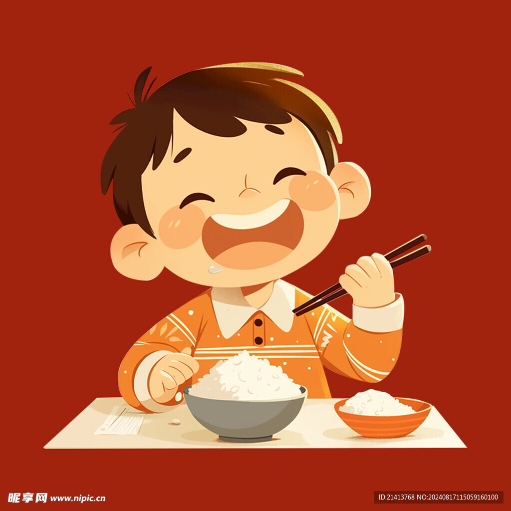 手绘儿童男孩