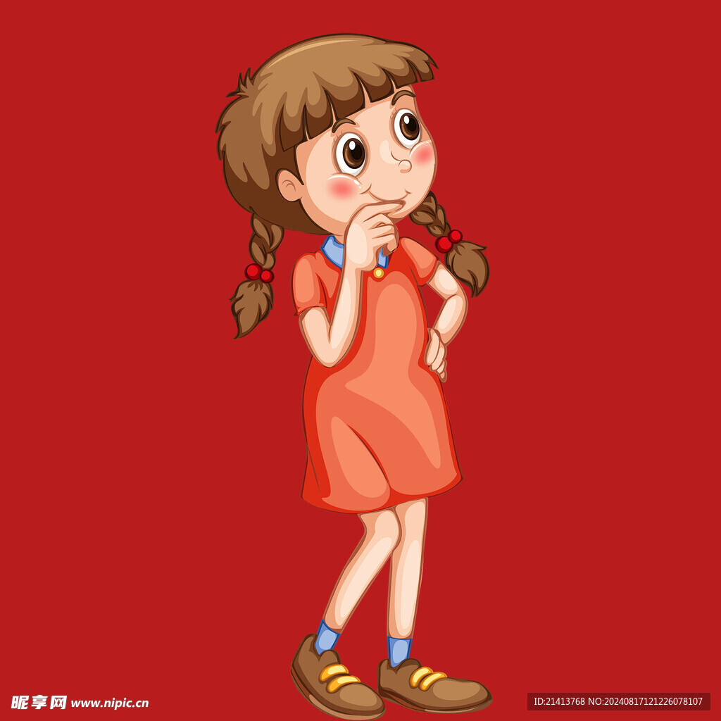 手绘儿童女孩