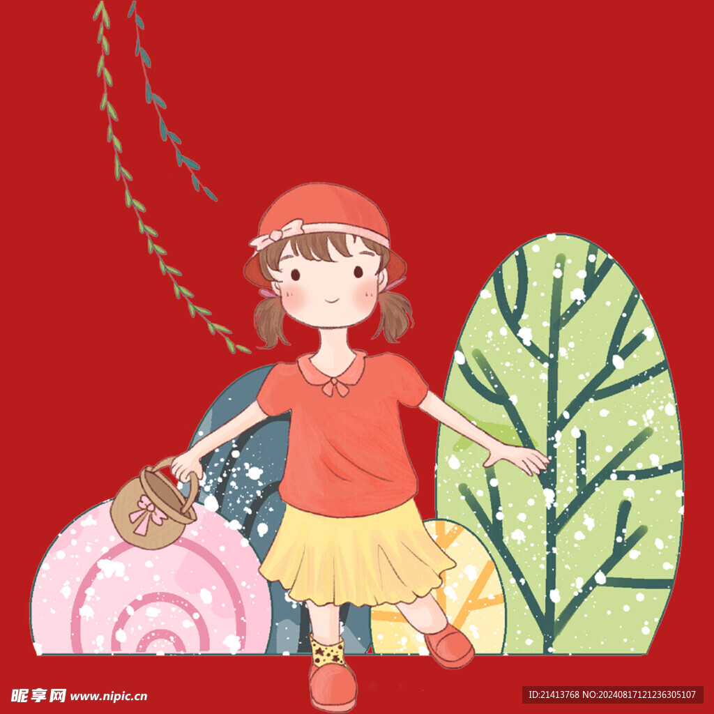 手绘儿童女孩