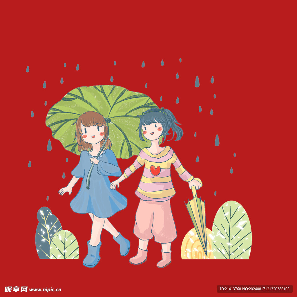 手绘儿童女孩