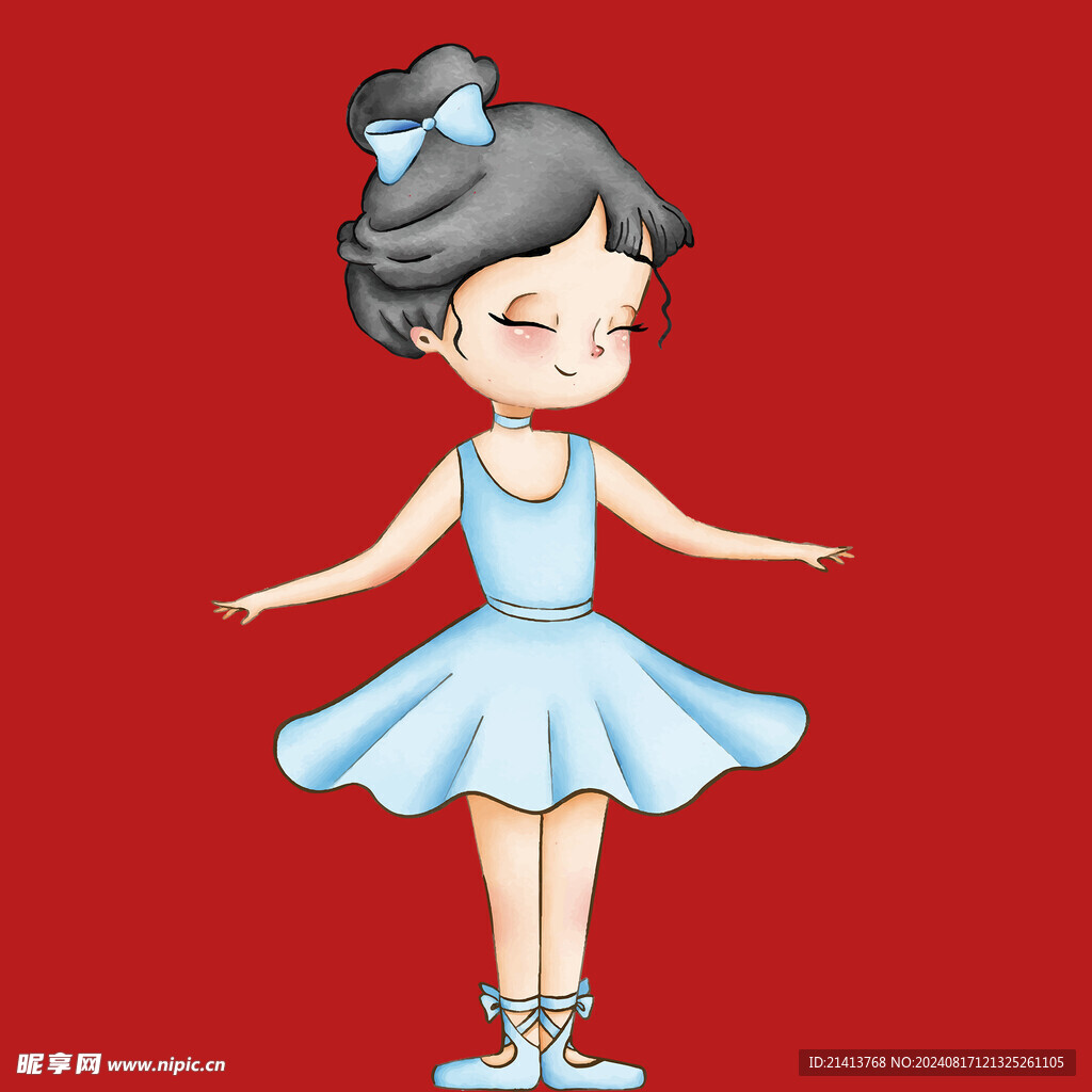 手绘儿童女孩
