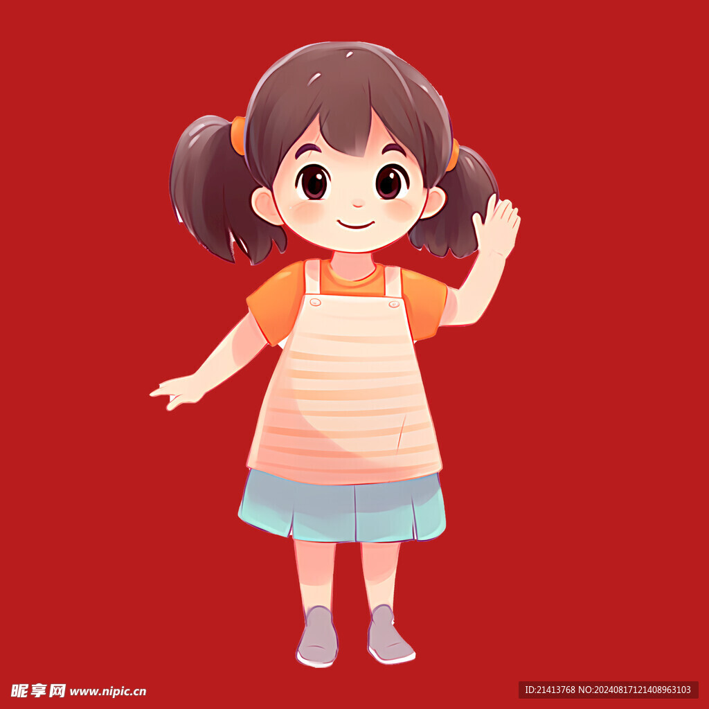 手绘儿童女孩