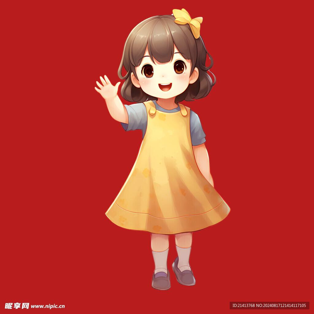 手绘儿童女孩