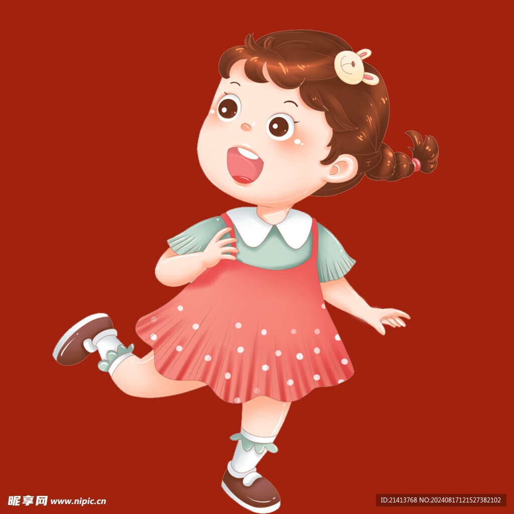 手绘儿童女孩