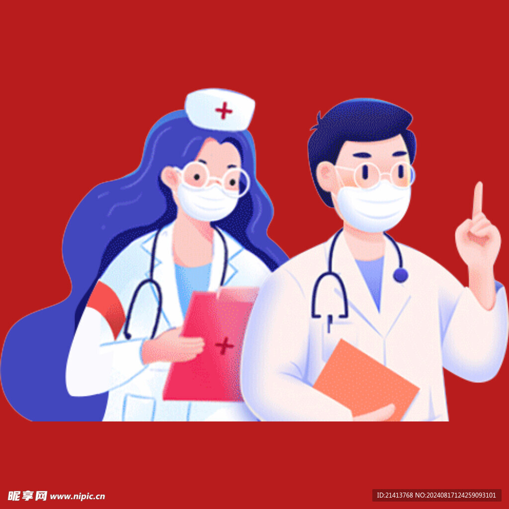 手绘医疗人物