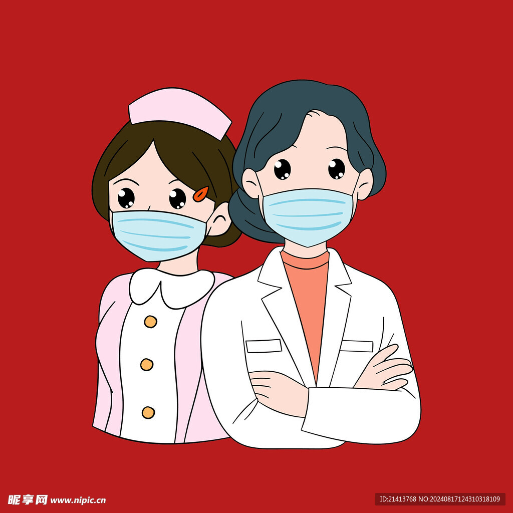 手绘医疗人物
