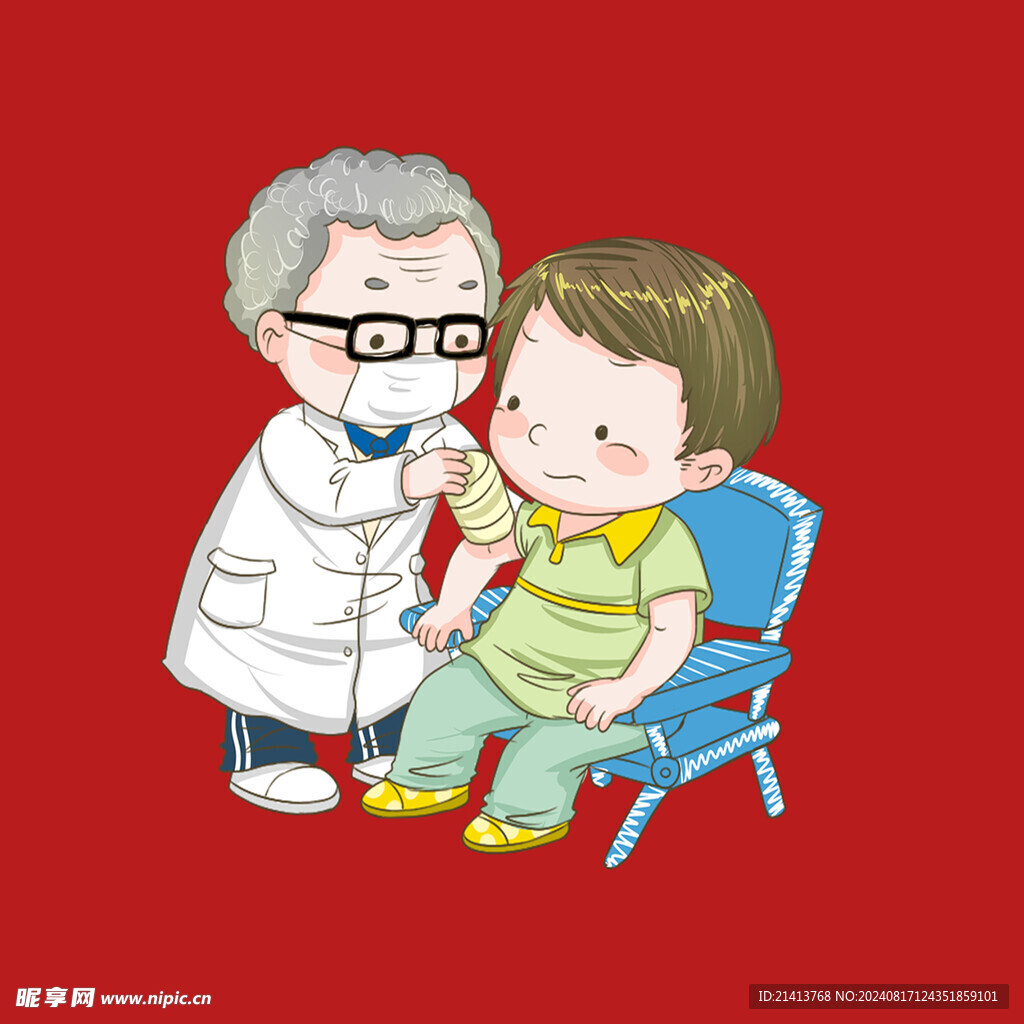 手绘医疗人物
