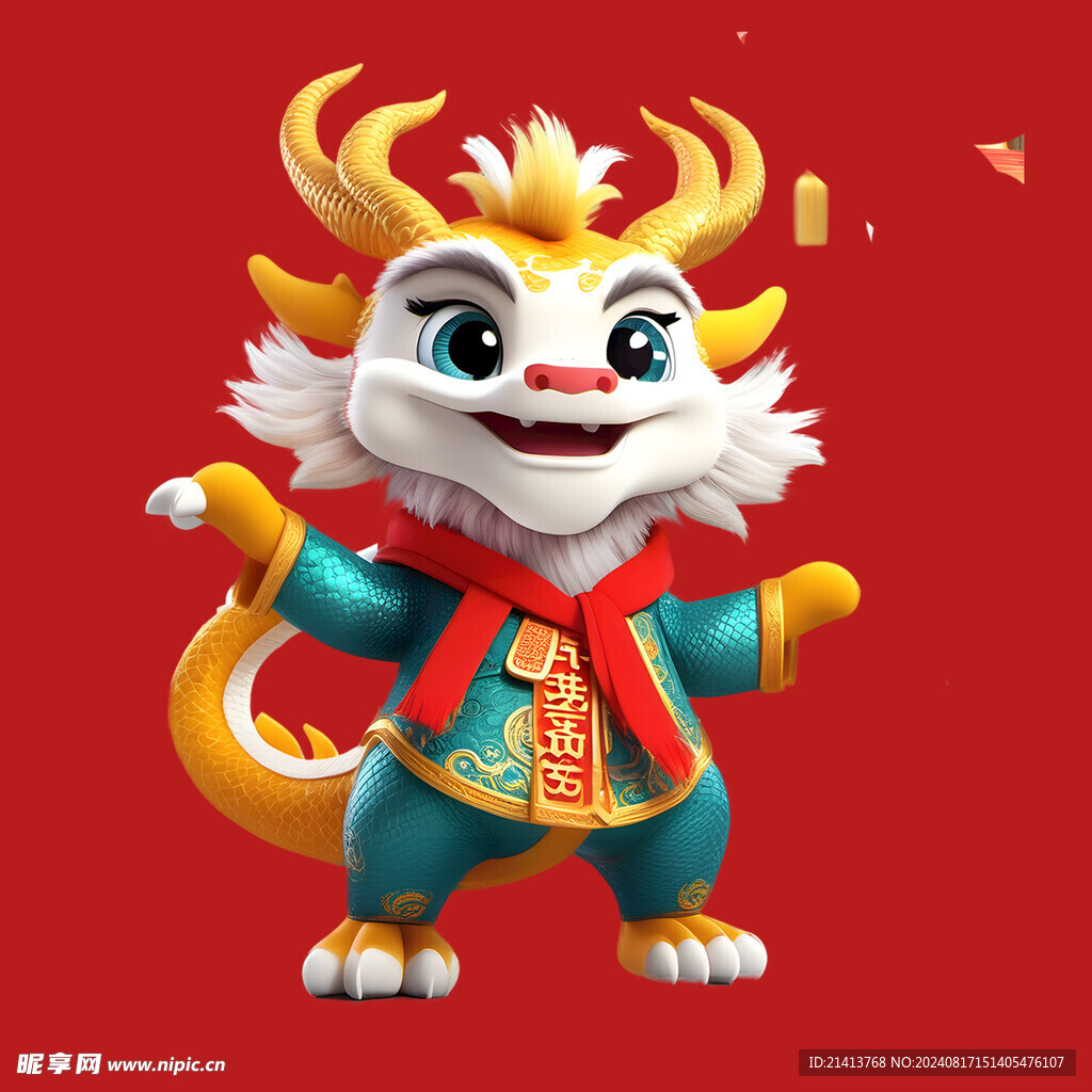 手绘卡通小龙